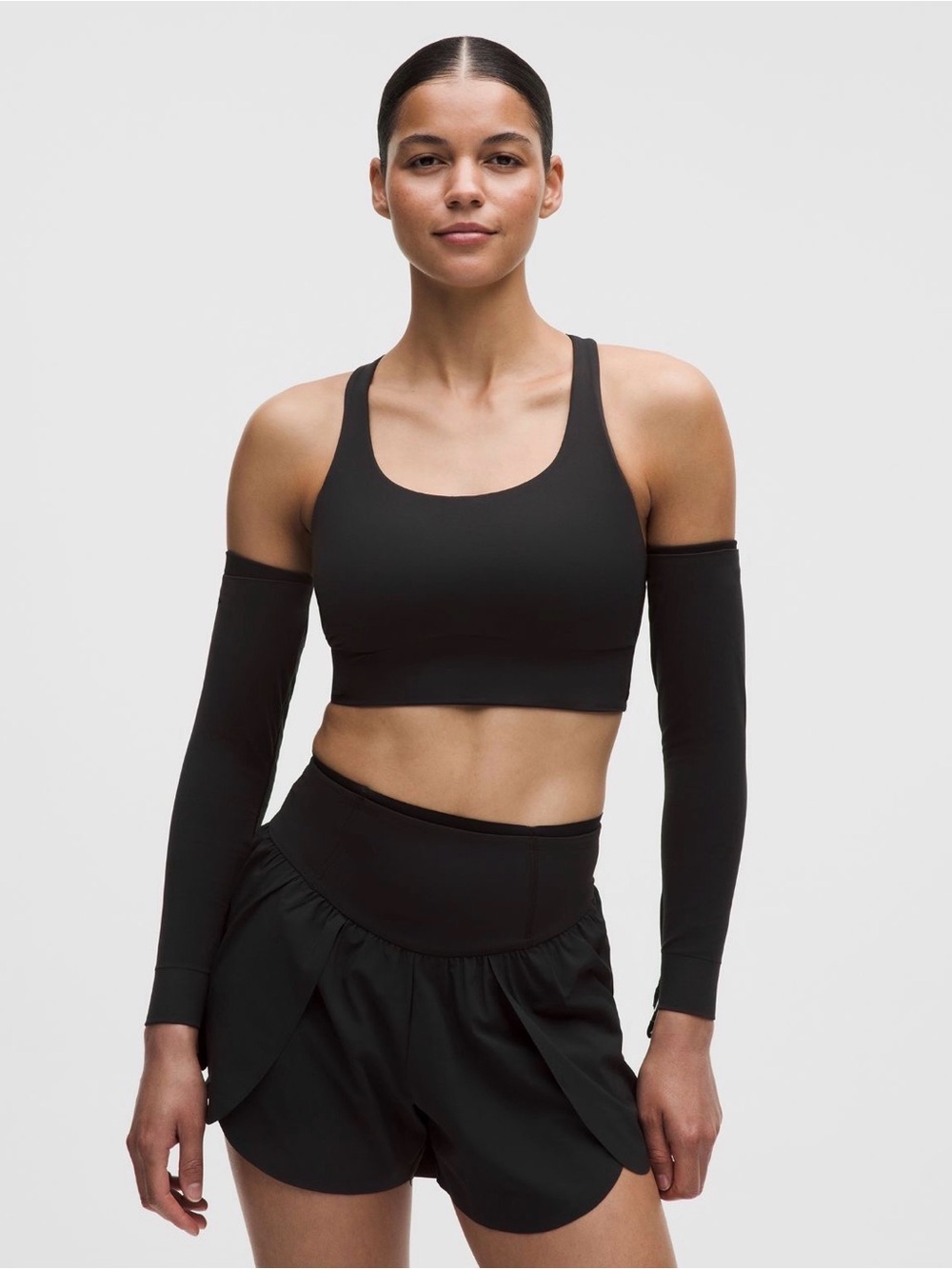 Lululemon Running Arm Sleeves S/M Black Ice Pocket Seamless Run BNWOT